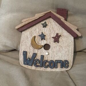 Vintage Tender Heart Treasures 1995 Welcome Sign Birdhouse Folk Art Crafts